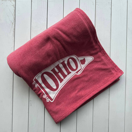 Ohio Pennant Sweatshirt Blanket