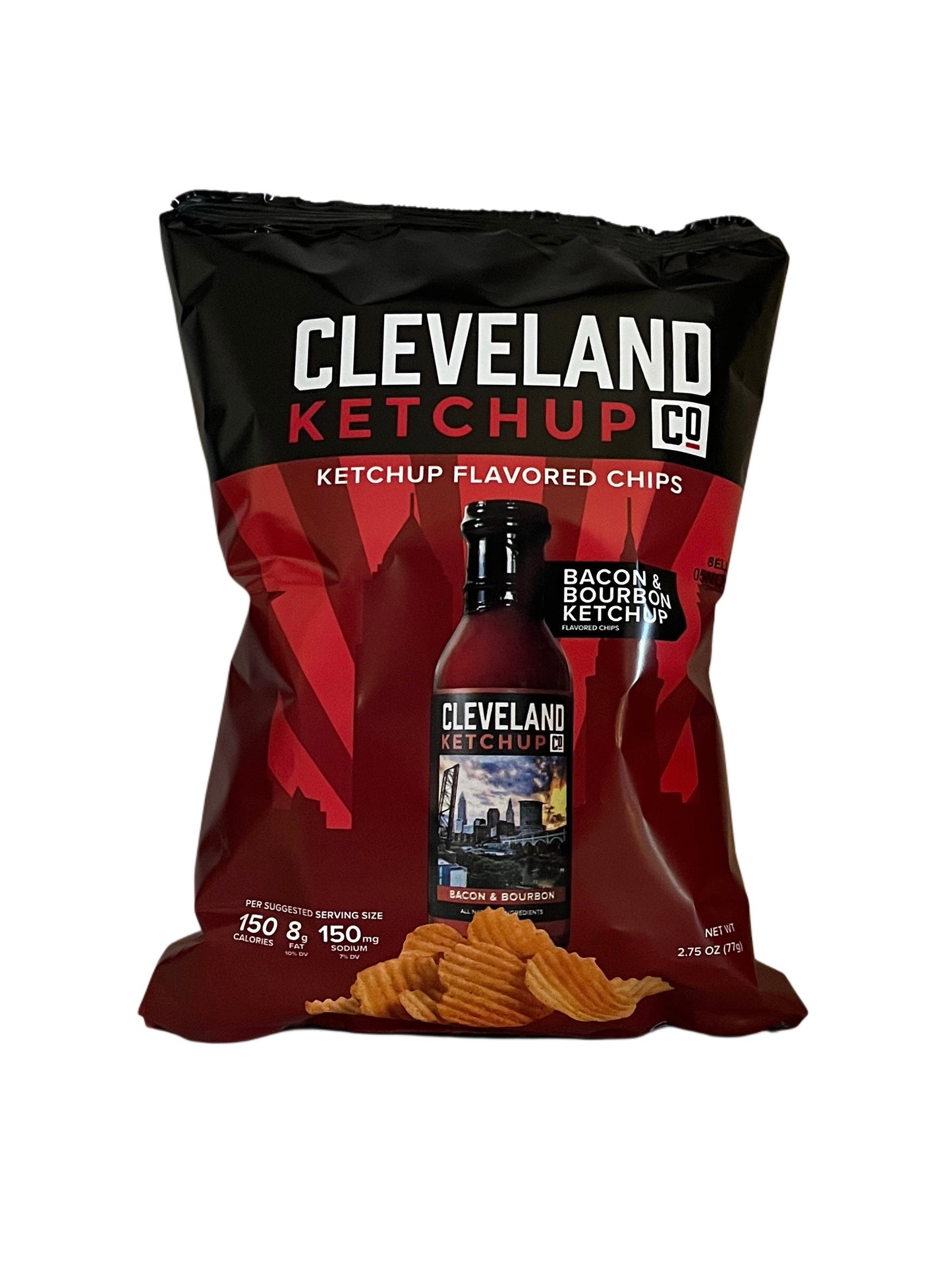 CLEVELAND BACON & BOURBON KETCHUP FLAVORED CHIPS