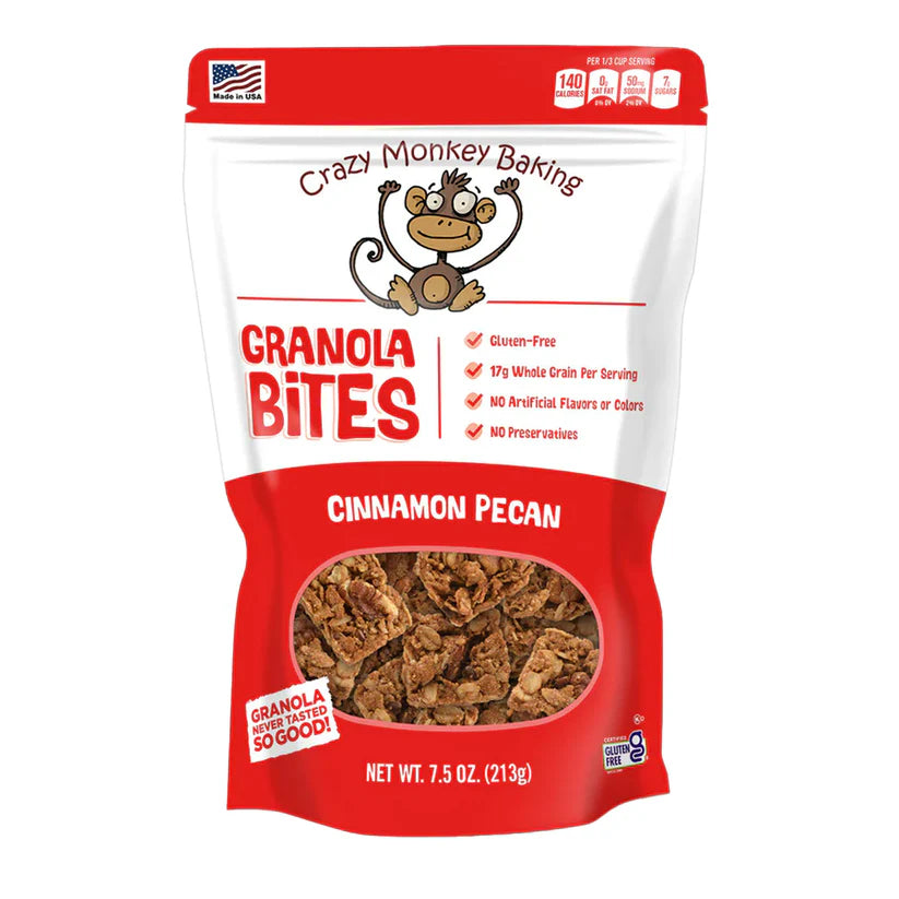バッキーオヘヤ 7.5 oz. Crazy Monkey Double Chocolate Granola Brownie Bites