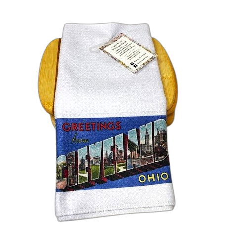 GREETINGS FROM CLEVELAND, OHIO KITCHEN TOWEL