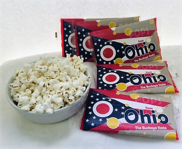 MICROWAVE POPCORN -- CUSTOMIZED LABEL WITH OUR OHIO FLAG