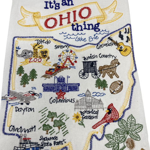 OHIO EMBROIDERED FLOUR SACK TOWEL