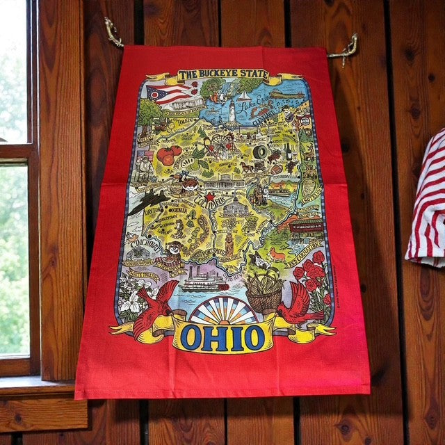 POSTER STYLE OHIO TEA TOWEL