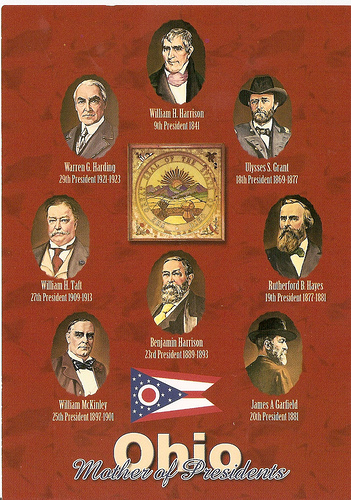 POSTCARD - OHIO MOTHER OF PRESIDENTS