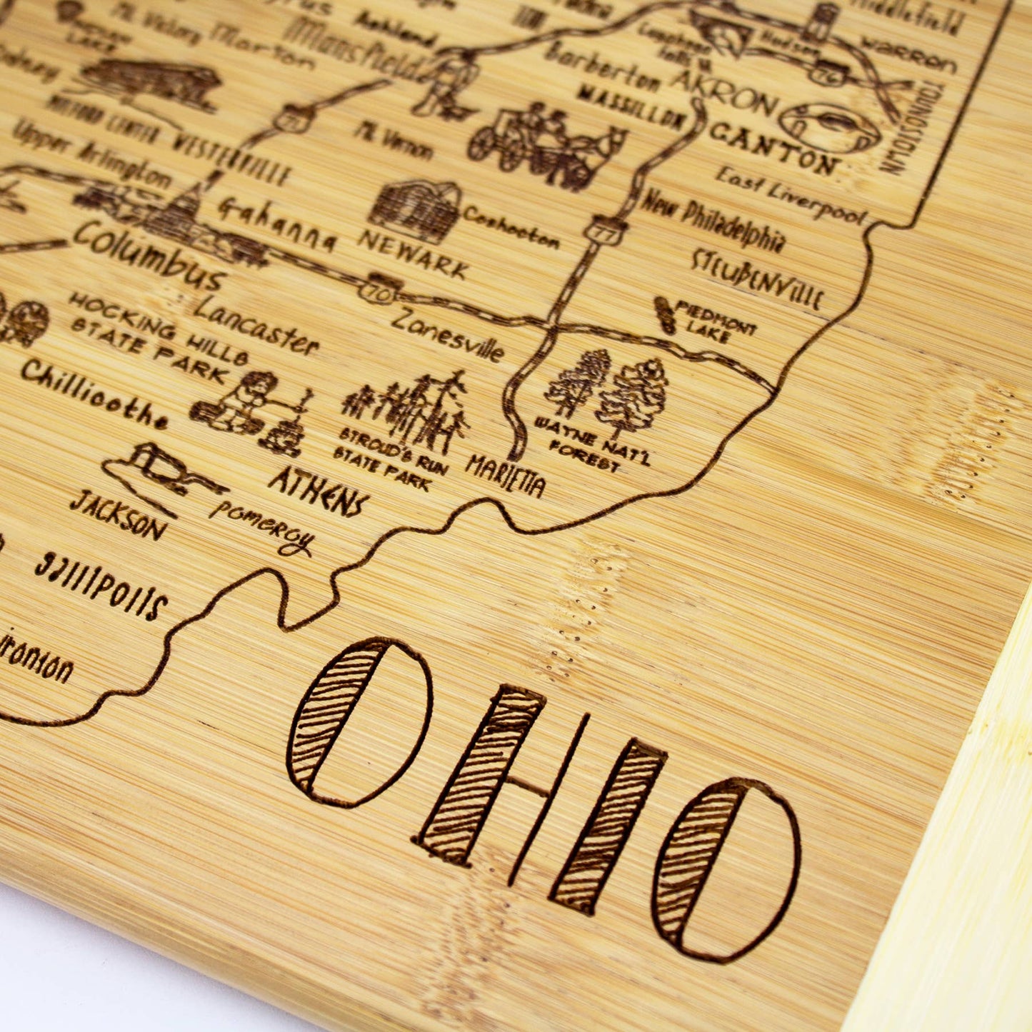 A Slice of Life Ohio Cutting & Charcuterie Board