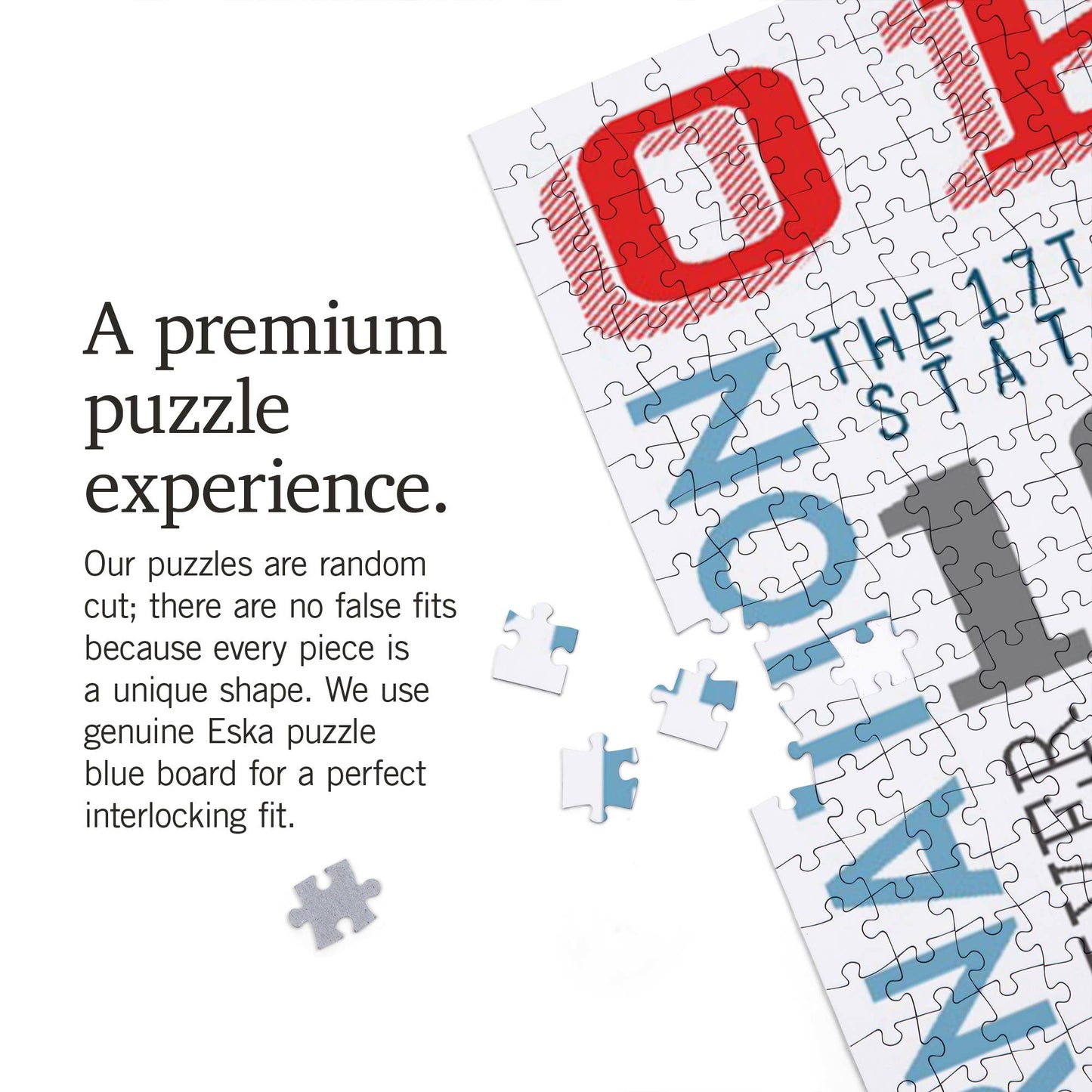 1000 PIECE PUZZLE Ohio, Typography