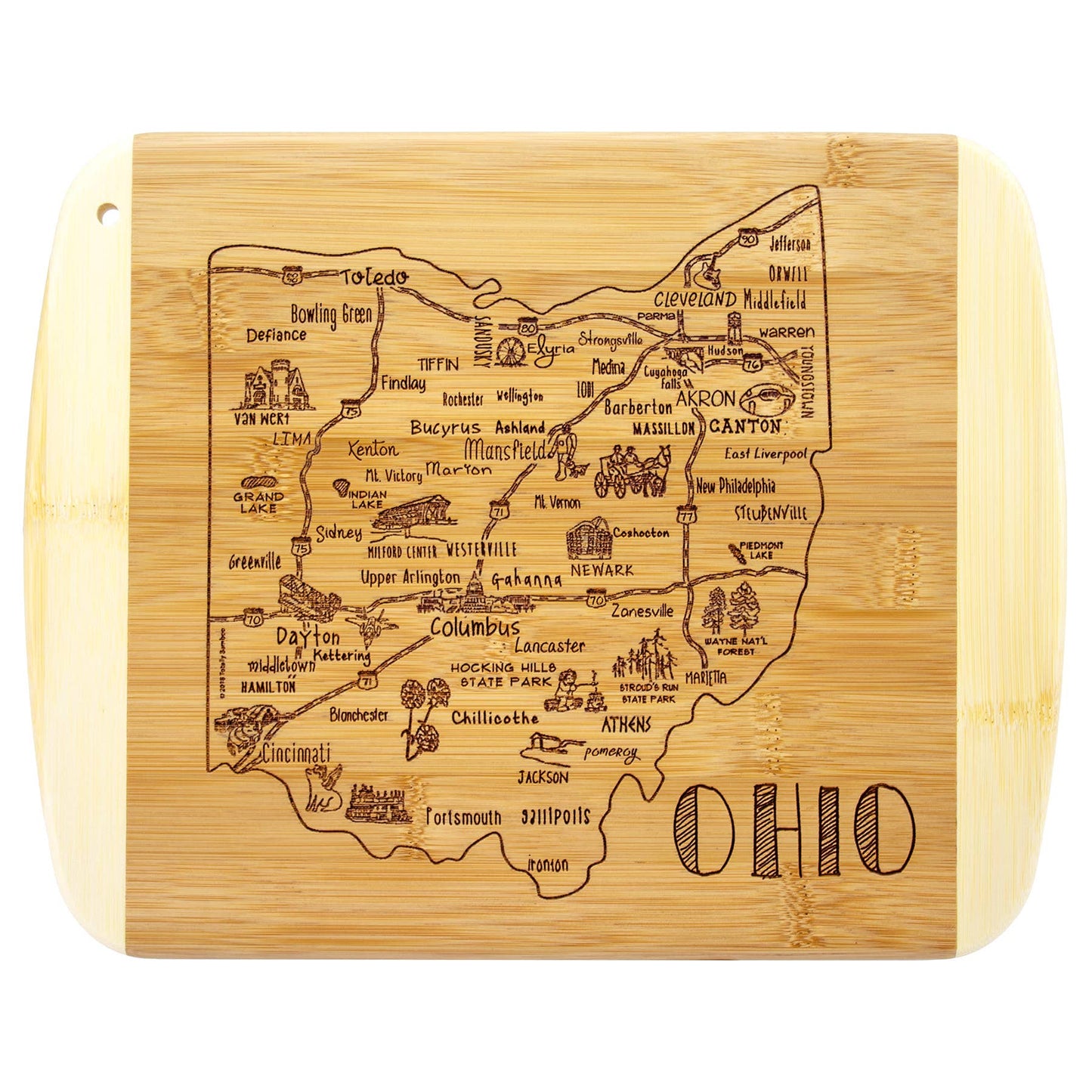 A Slice of Life Ohio Cutting & Charcuterie Board