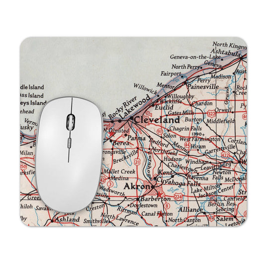 Cleveland Ohio Map Mousepad – Office Gift Trackpad