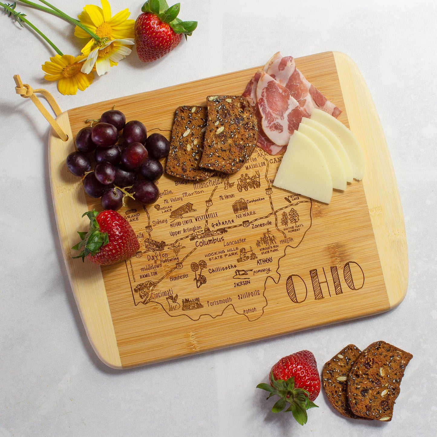 A Slice of Life Ohio Cutting & Charcuterie Board