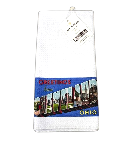 GREETINGS FROM CLEVELAND, OHIO KITCHEN TOWEL