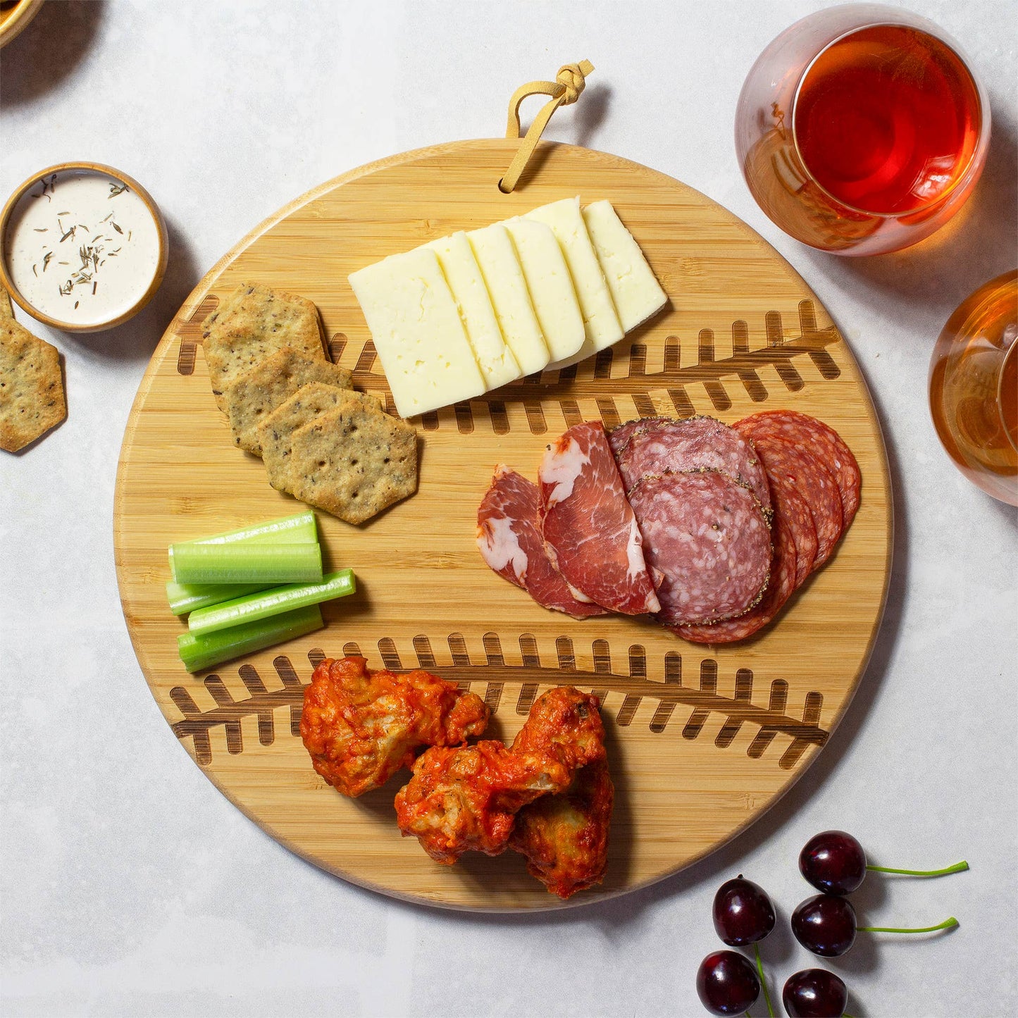 Baseball Shaped Cutting Board & Charcuterie Serving Tray