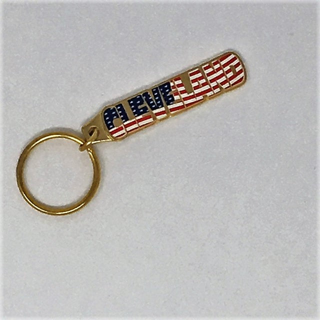 CLEVELAND RED, WHITE AND BLUE KEYCHAIN