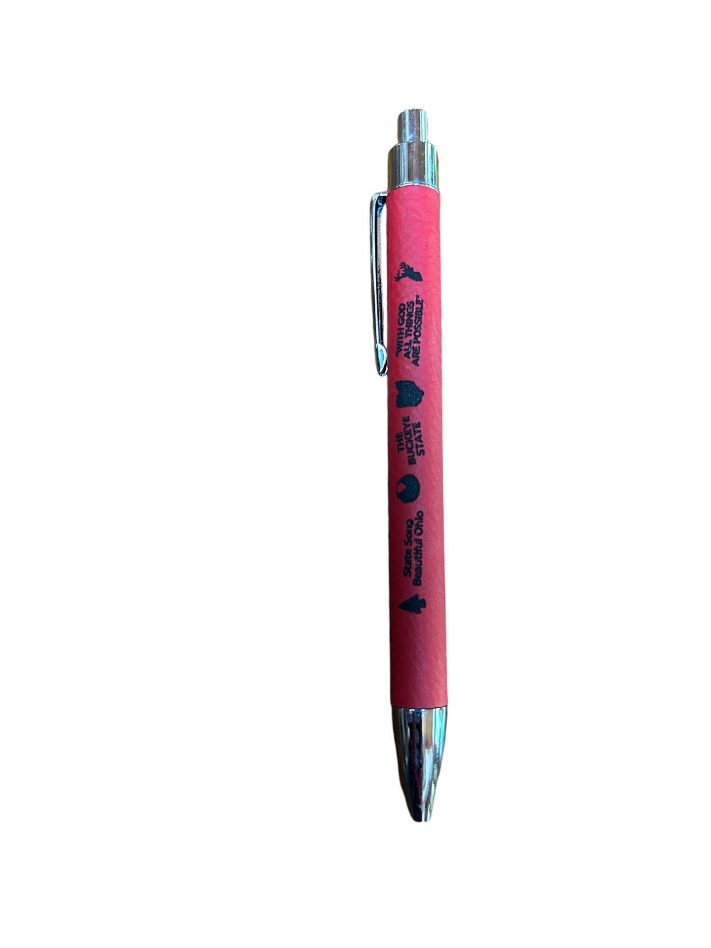 OHIO RED LEATHERETTE PEN