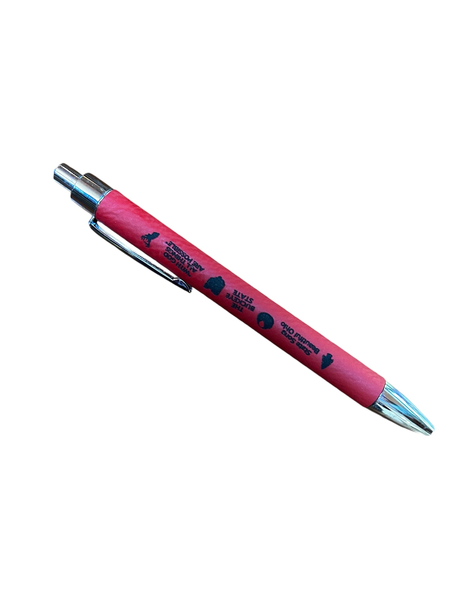 OHIO RED LEATHERETTE PEN