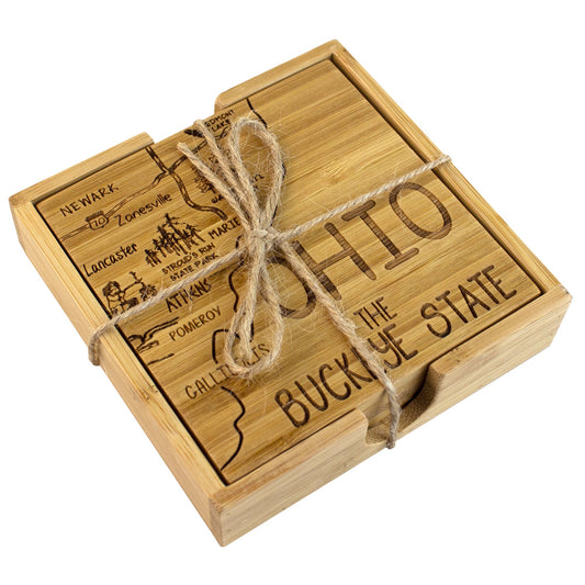 OHIO PUZZLE - 4 PIECE COASTER WITH CASE