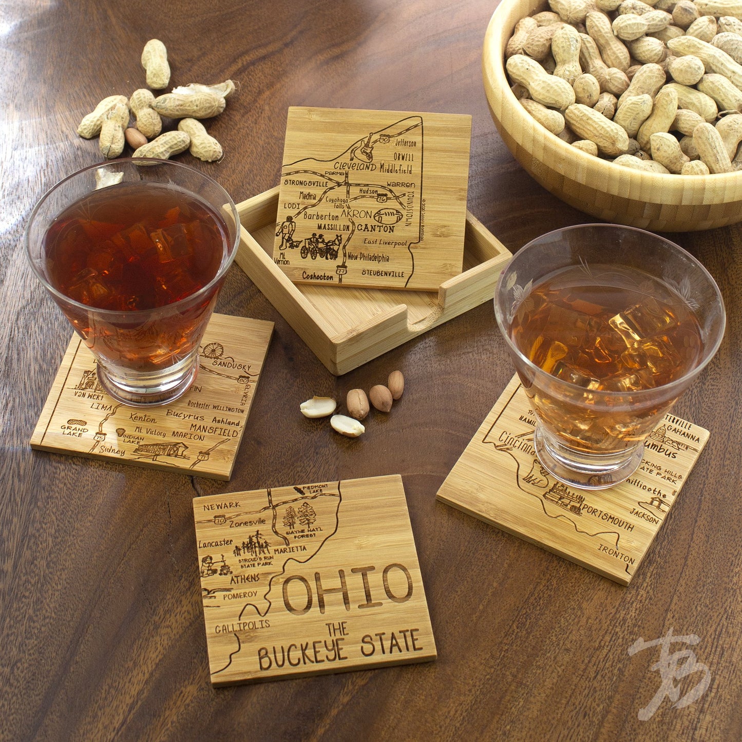 OHIO PUZZLE - 4 PIECE COASTER WITH CASE